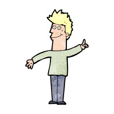 cartoon man with idea N212
