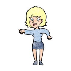 cartoon woman pointing N277