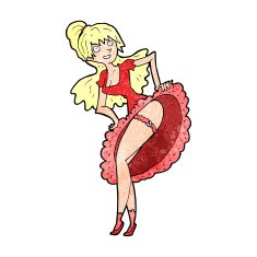 cartoon flamenco dancer N11