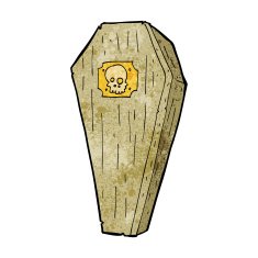 spooky cartoon coffin N20