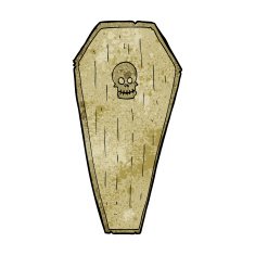 spooky cartoon coffin N21