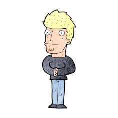 cartoon worried man N138