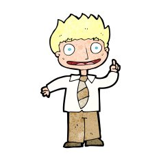 cartoon man with idea N213