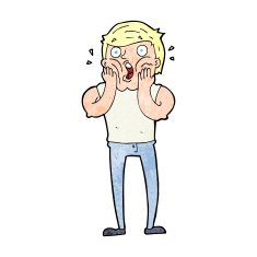 cartoon gasping man N19