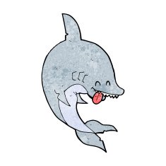 Funny Cartoon Shark N42