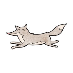 cartoon running wolf N8