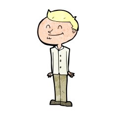 cartoon smiling man N35