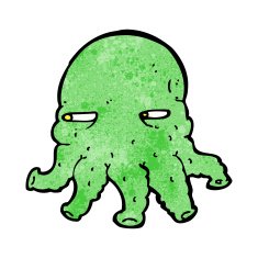 Cartoon Alien Face N27