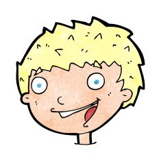 cartoon laughing boy N15