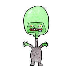 cartoon space alien N87