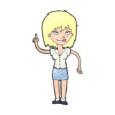 cartoon woman with idea N337