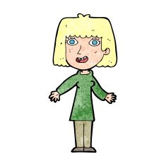 cartoon happy woman N343