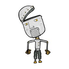 cartoon funny robot N107