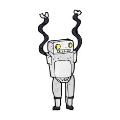 cartoon funny robot N108