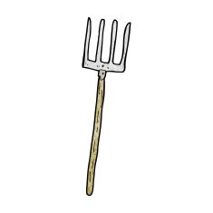 cartoon pitch fork N13