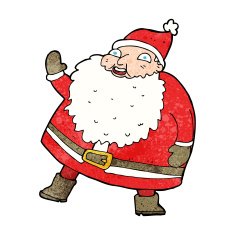 funny waving santa claus cartoon N27