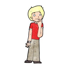 cartoon boy wondering N12