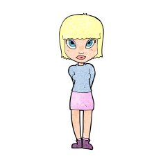 Cartoon Woman Standing N31