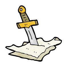 cartoon dagger in maps N9