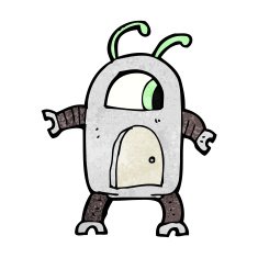cartoon alien robot N25