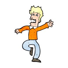 Cartoon Man Panicking N84