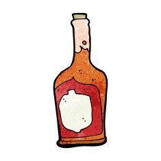 cartoon bottle of rum N13