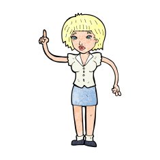 cartoon woman with idea N338