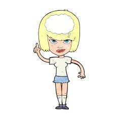 cartoon woman with idea N339