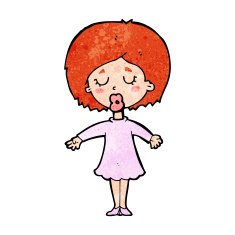 cartoon woman in dress N51