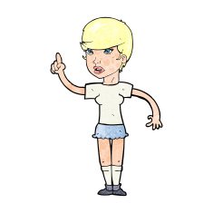 cartoon woman with idea N340