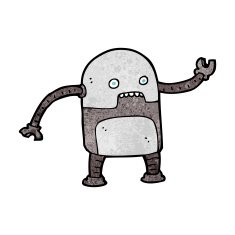 Funny Cartoon Robot N68