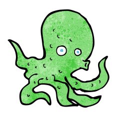 Cartoon Octopus N122