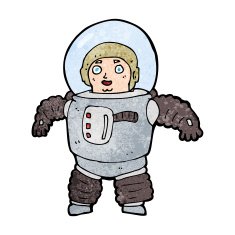 cartoon space man N42