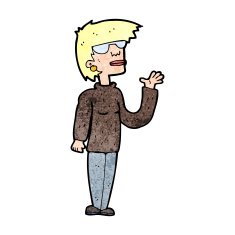 cartoon woman wearing spectacles N53