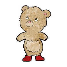 cartoon teddy bear N372