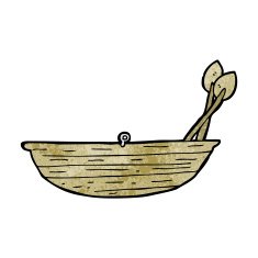Cartoon Rowing Boat N32