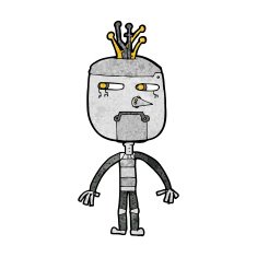 Funny Cartoon Robot N69