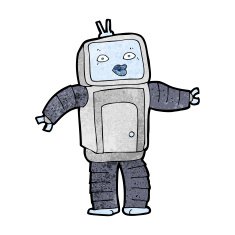 Funny Cartoon Robot N70