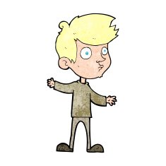 cartoon curious boy N53