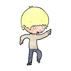 cartoon worried boy pointing N12