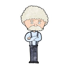 cartoon old man N38