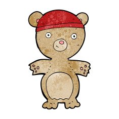 cartoon teddy bear N373