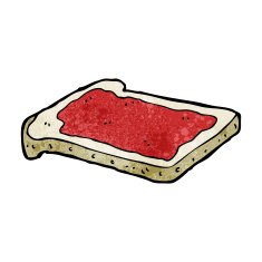 cartoon jam on toast N10