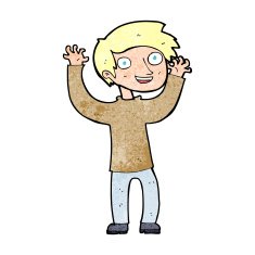 cartoon happy man N634
