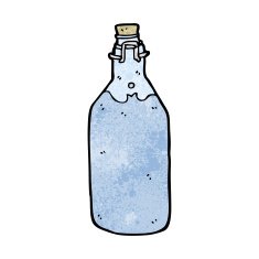 cartoon old style water bottle N4