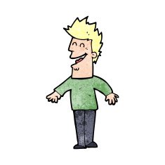 cartoon happy man N635