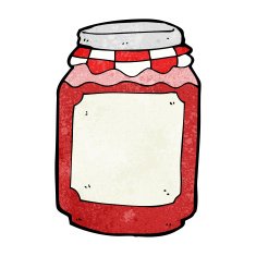 cartoon jar of jam N16