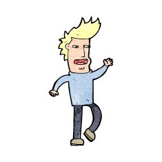 cartoon loudmouth man N13