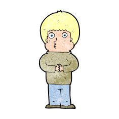 cartoon shy boy N26