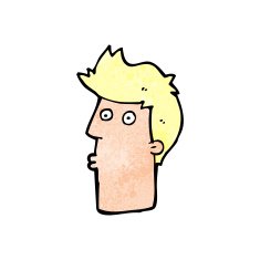 cartoon surprised man N190